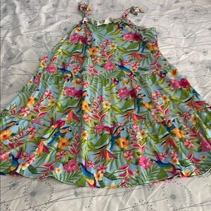 Tommy Bahama Green and Pink Tiered Sundress